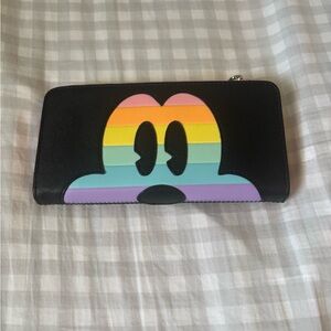 Loungefly Black Wallet with Rainbow Design